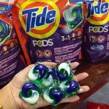 [HCM]VIÊN GIẶT XẢ QUẦN ÁO TIDE PODS Thùng 4 bịch 168 viên - Mỹ