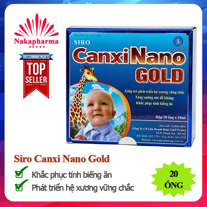 ✅ Siro Canxi Nano Gold GP - Giúp bé ăn khỏe, tiêu hóa tốt, cao lớn, phát triển hệ xương vững chắc