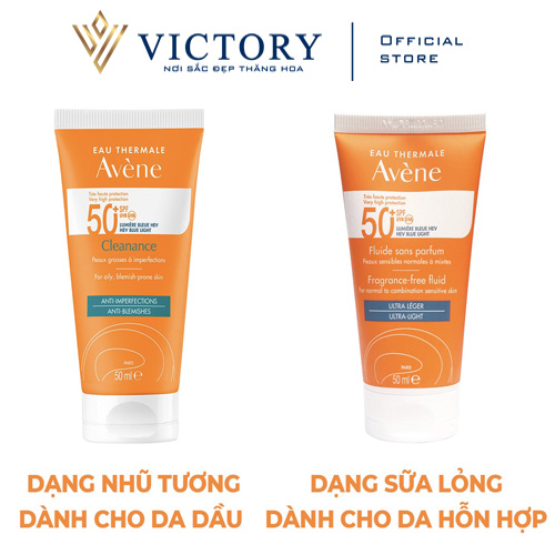 Kem Chống Nắng Avene Mattifying Cleanance, Avene Dry Toucher Fluide SPF50+ 50ml