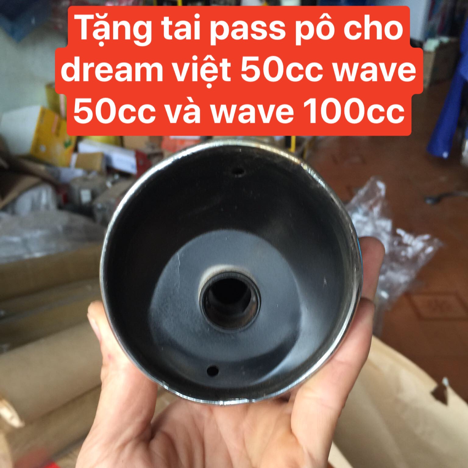 Pô 2543 móc căng đét nổ đẹt đẹt cho xe Dream Wave