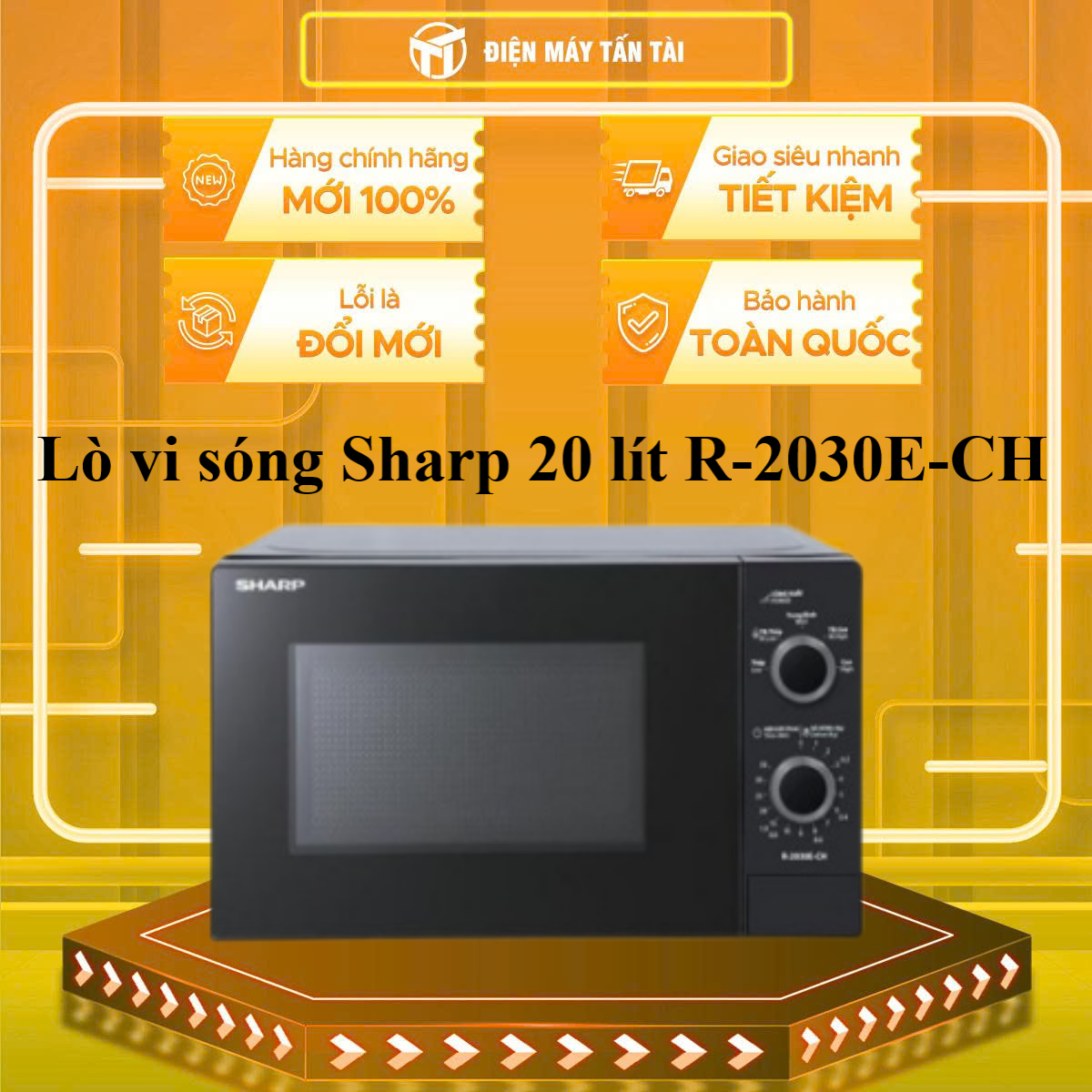 Sharp 20 Liter Microwave Oven R-2030E-Ch - Nationwide Delivery - Free Only in Hcm