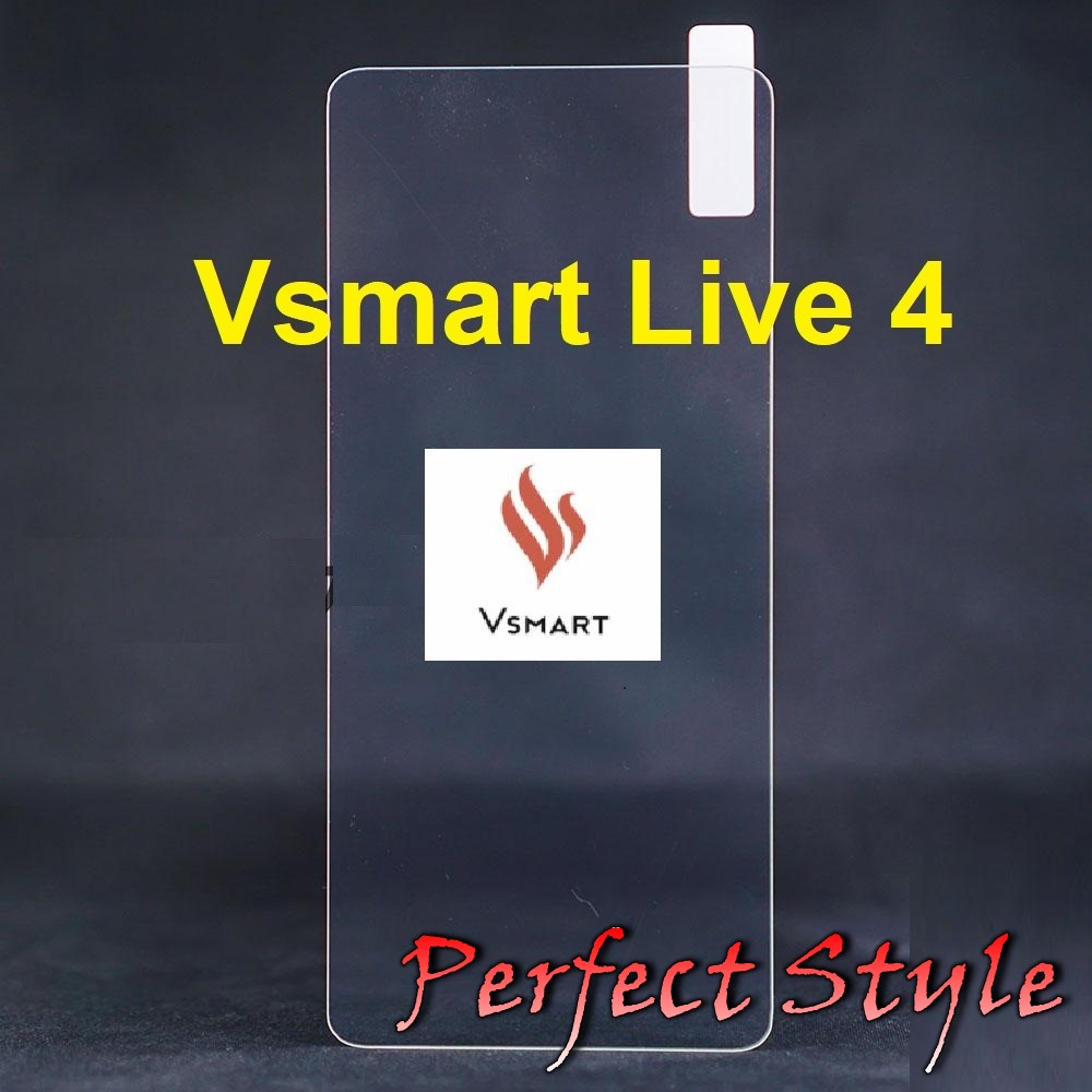 Cường Lực vsmart live 4 trong suốt full màn 98% ( tặng keo chống hở mép )