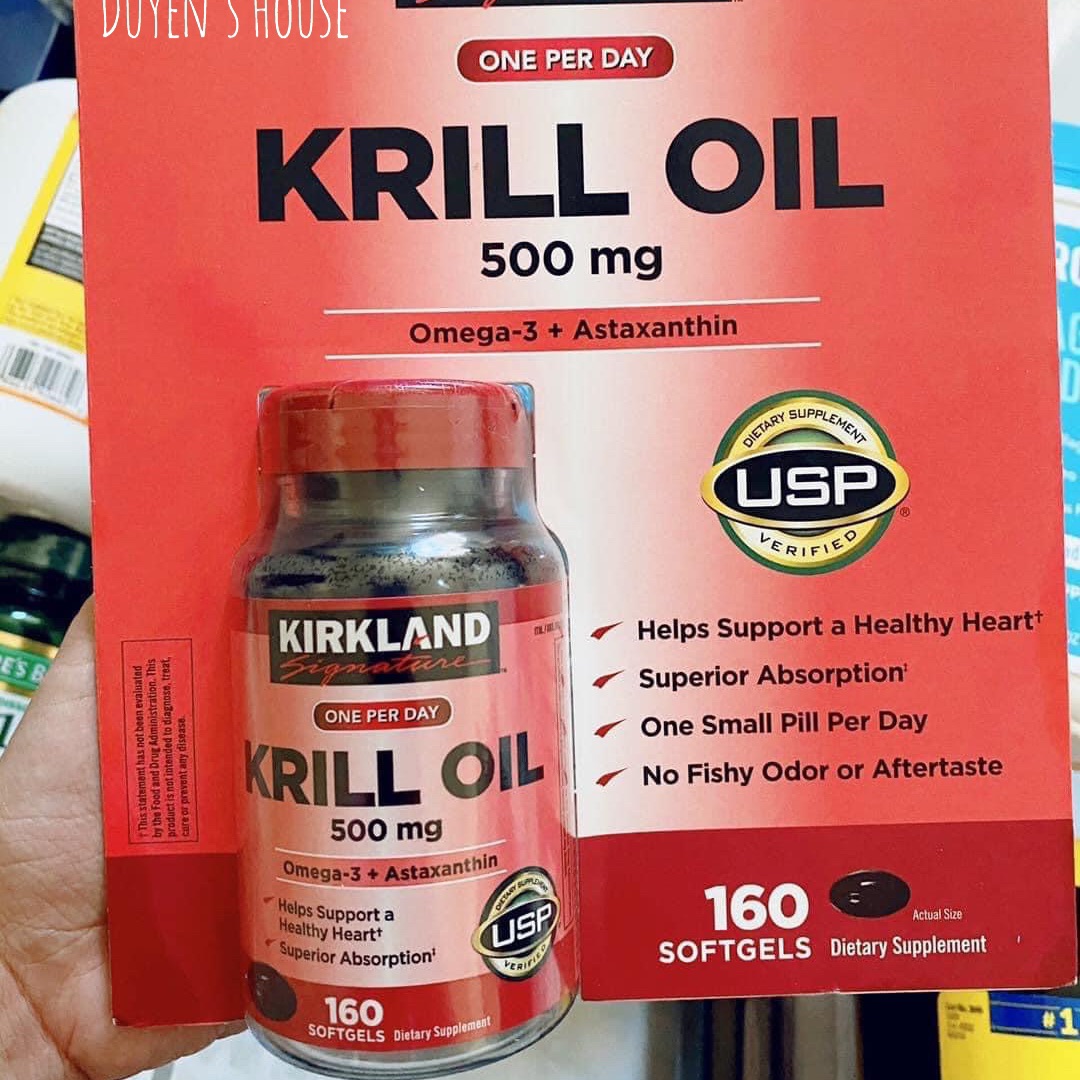 [HCM]Dầu nhuyễn thể Kirkland Krill Oil 500mg