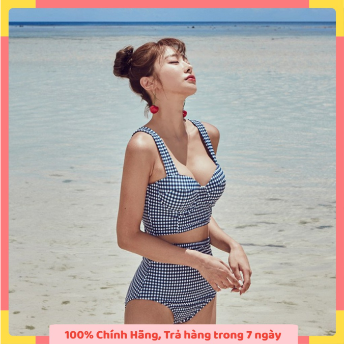 Bộ Đồ Bơi Đi Tắm Biển Nữ Bikini 2 Mảnh (1 Set Áo Bra Và Quần Lót) Square II VIỆT NAM I