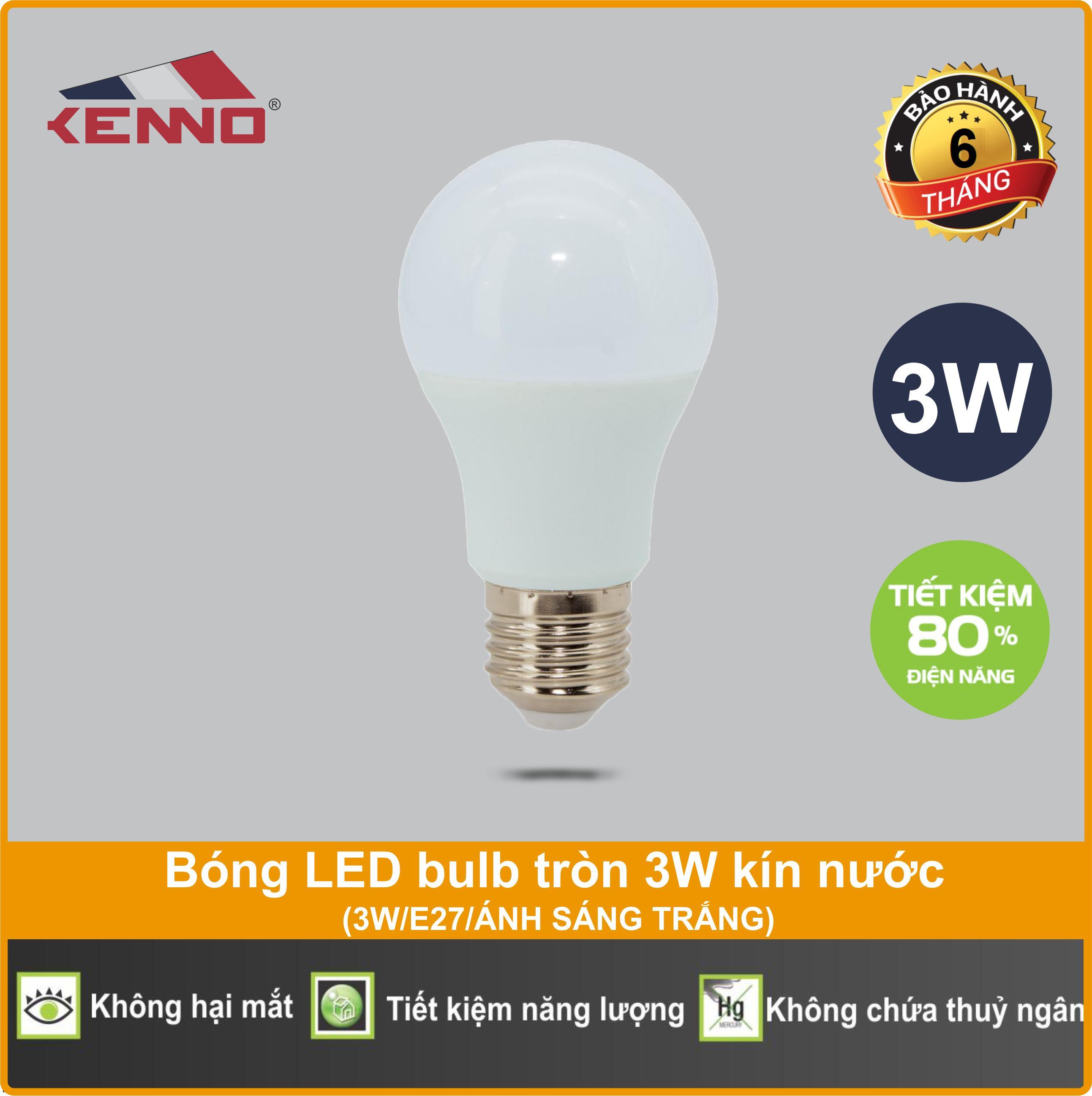 Bộ 5 bóng đèn LED tròn siêu tiết kiệm điện 3W