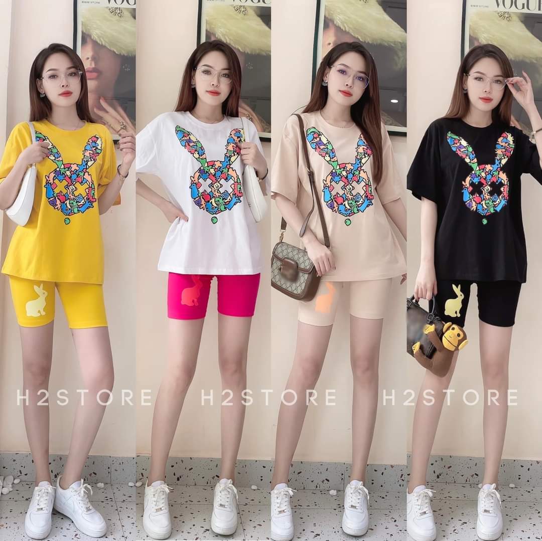 Set ngố cotton thỏ hot trend