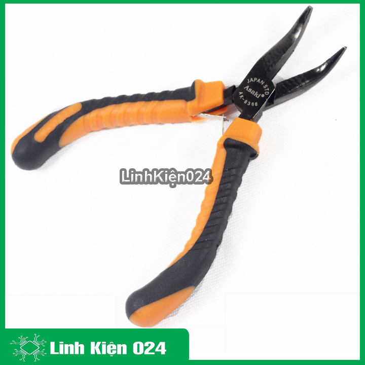 Kìm mỏ nhọn cong asaki ak-8366
