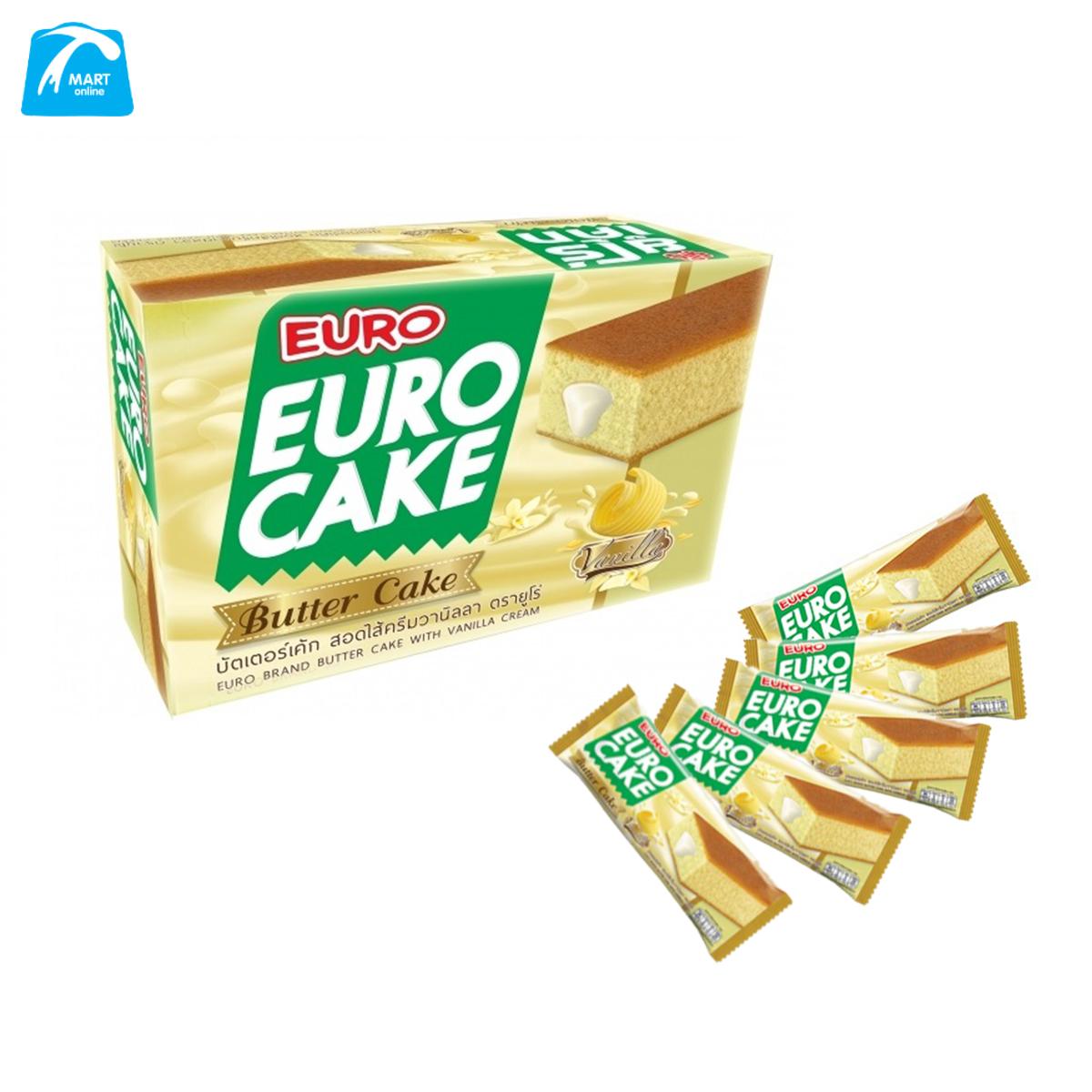 [HCM]Bánh bông lan Euro Butter Cake Vanilla Cream 12 gói x 204gr