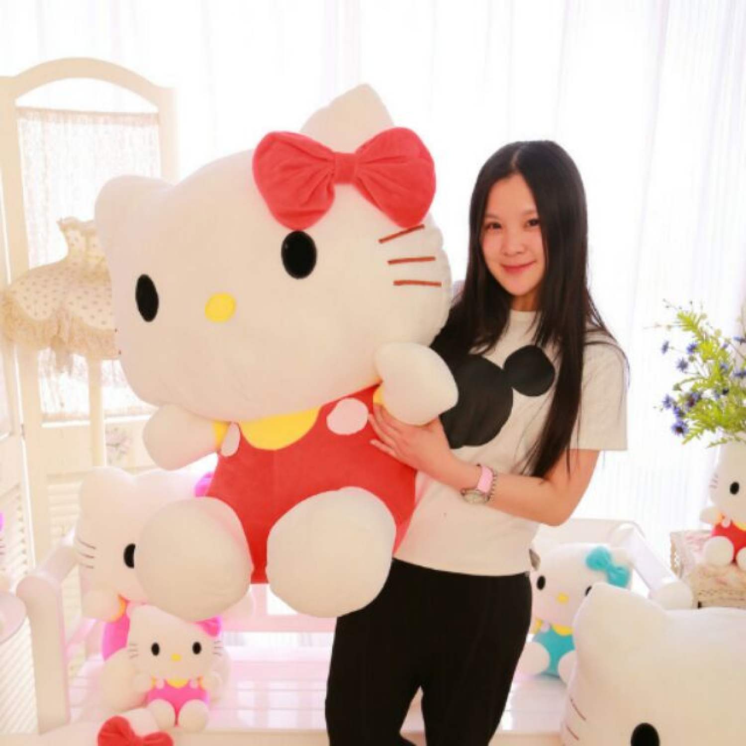 [siêu sale 1/6[mèo hello kitty gấu bông mèo hello kitty size đại