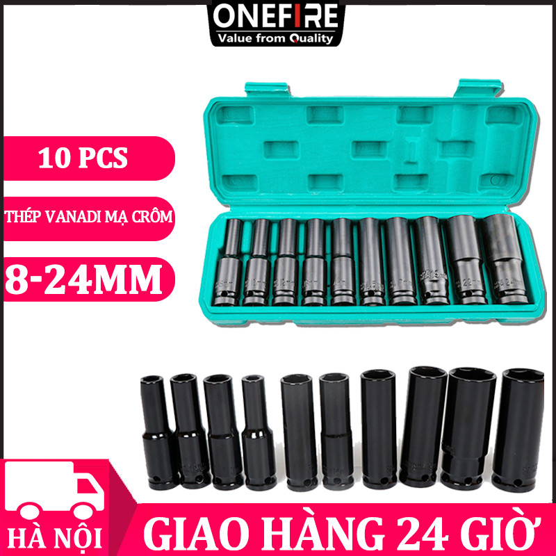 Bộ khẩu từ 8 đến 32 dài đầu khẩu vặn ốc bộ tuyp khẩu 1 2 bộ đầu khẩu tuýp dài bảo hành 1 năm