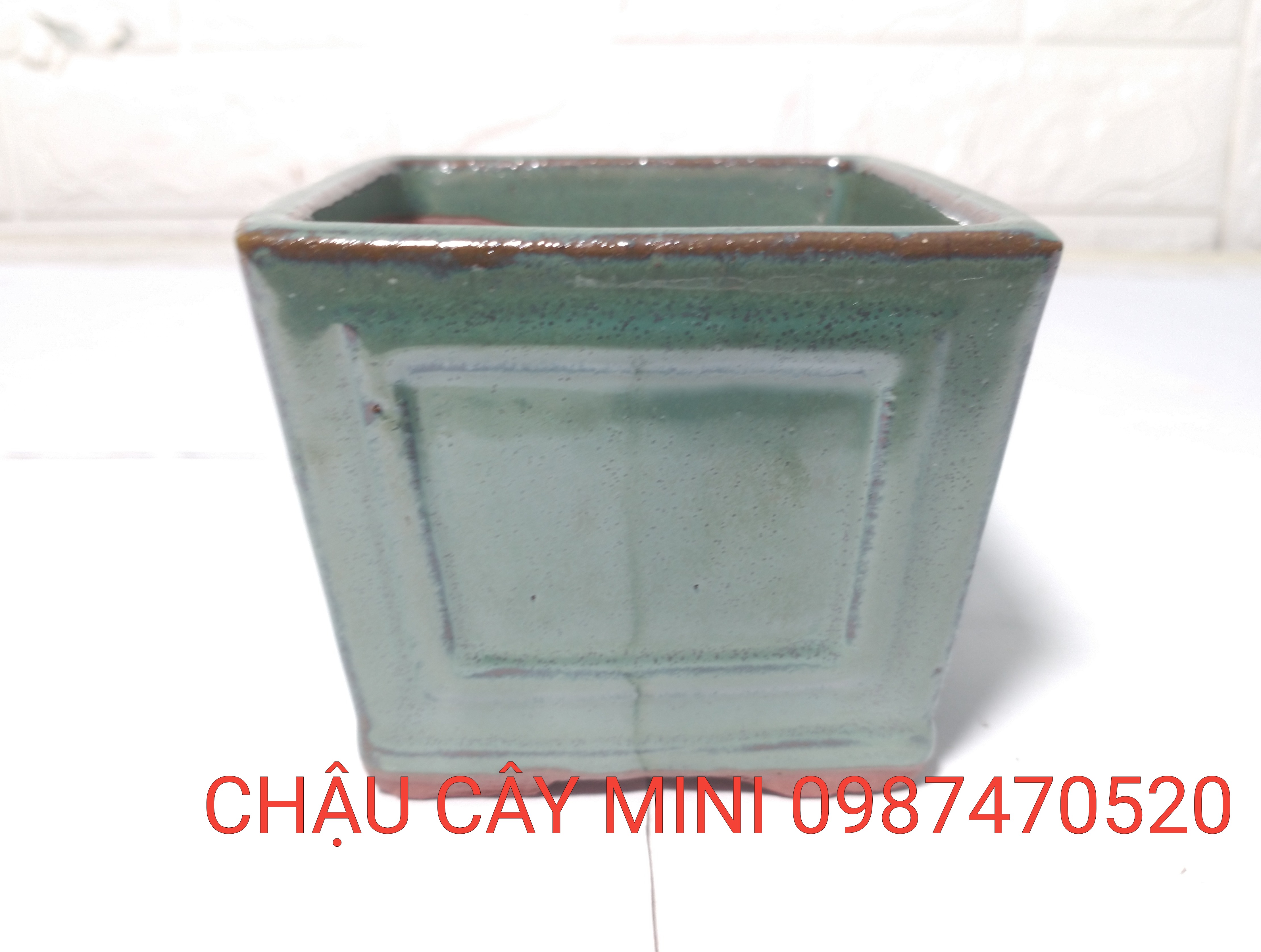 Chậu bonsai mini vuông,chậu trồng cây mini