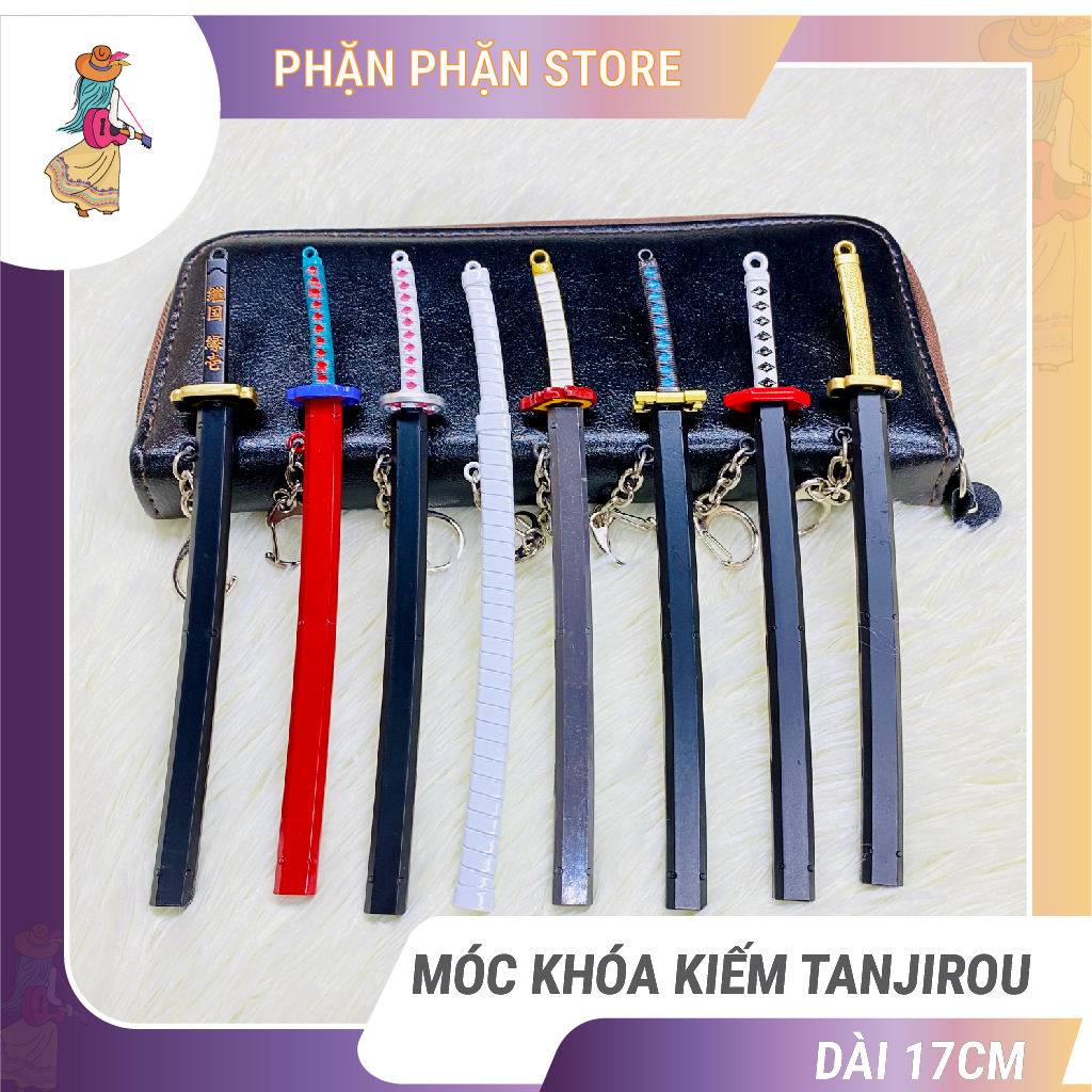 [HCM]Móc khóa kiếm Tanjirou không gỉ thanh gươm diệt quỷ mô hình 17cm anime Kimetsu No Yaiba Phặn Phặn