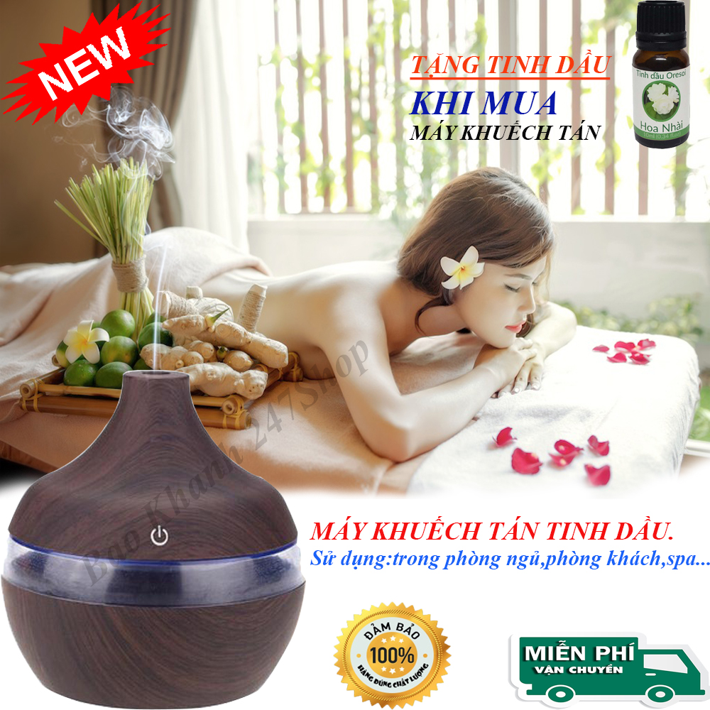 Máy Toả Hương Tinh Dầu, Máy Xông Tinh Dầu Phun Sương, Bình Phun Tinh Dầu.Giúp Thanh Lọc Không Khí, Lan Tỏa Mùi Hương Tuyệt Vời,  Bền-Đẹp-Rẻ , An Toàn Và Dễ Sử Dụng [Phiên Bản Quốc Tế Cao Cấp]. TẶNG 01 Lọ Tinh Dầu Tự Nhiên.