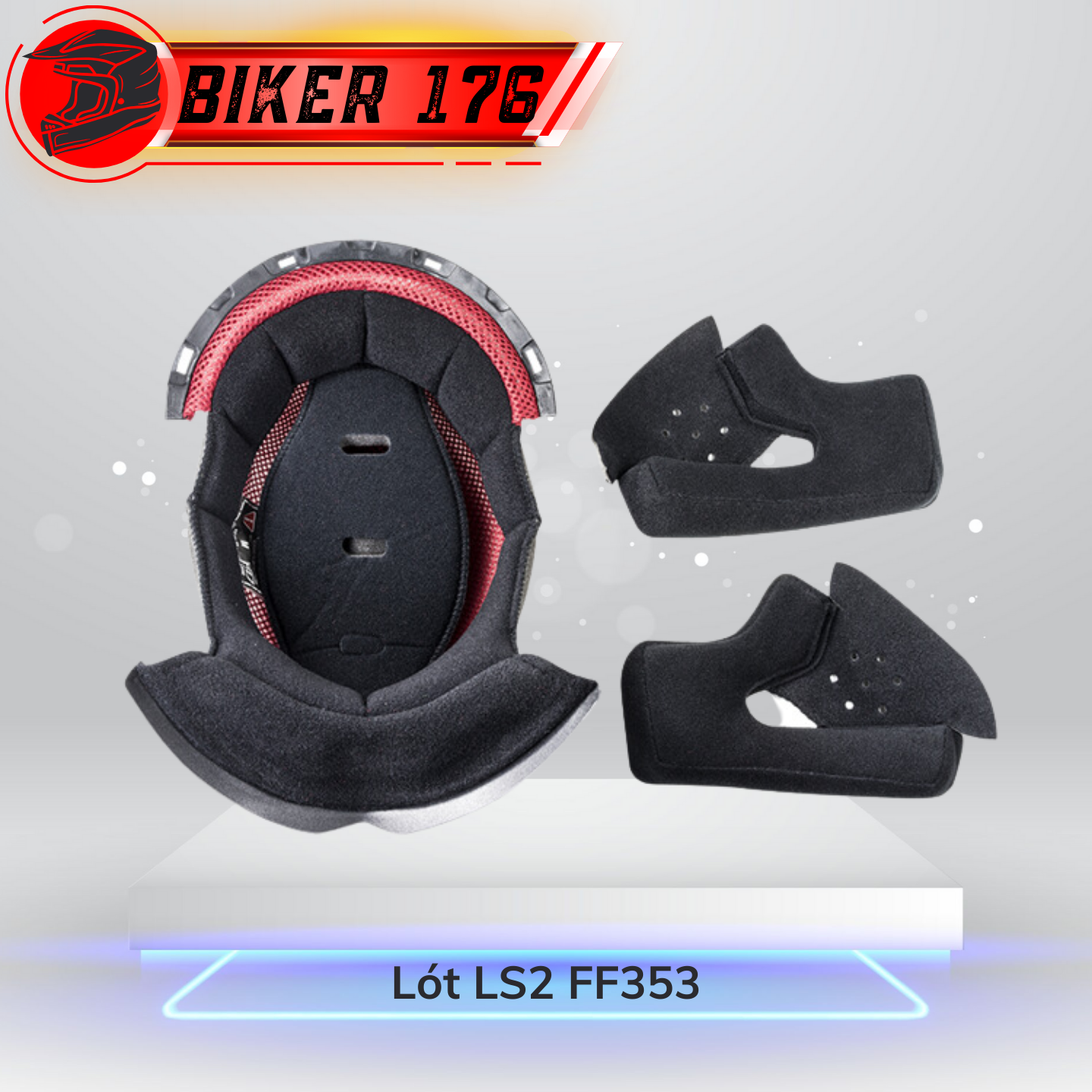 Lót mũ bảo hiểm Fullface LS2 FF353 (Không bao gồm mũ) - Bảo hộ xe máy BIKER 176
