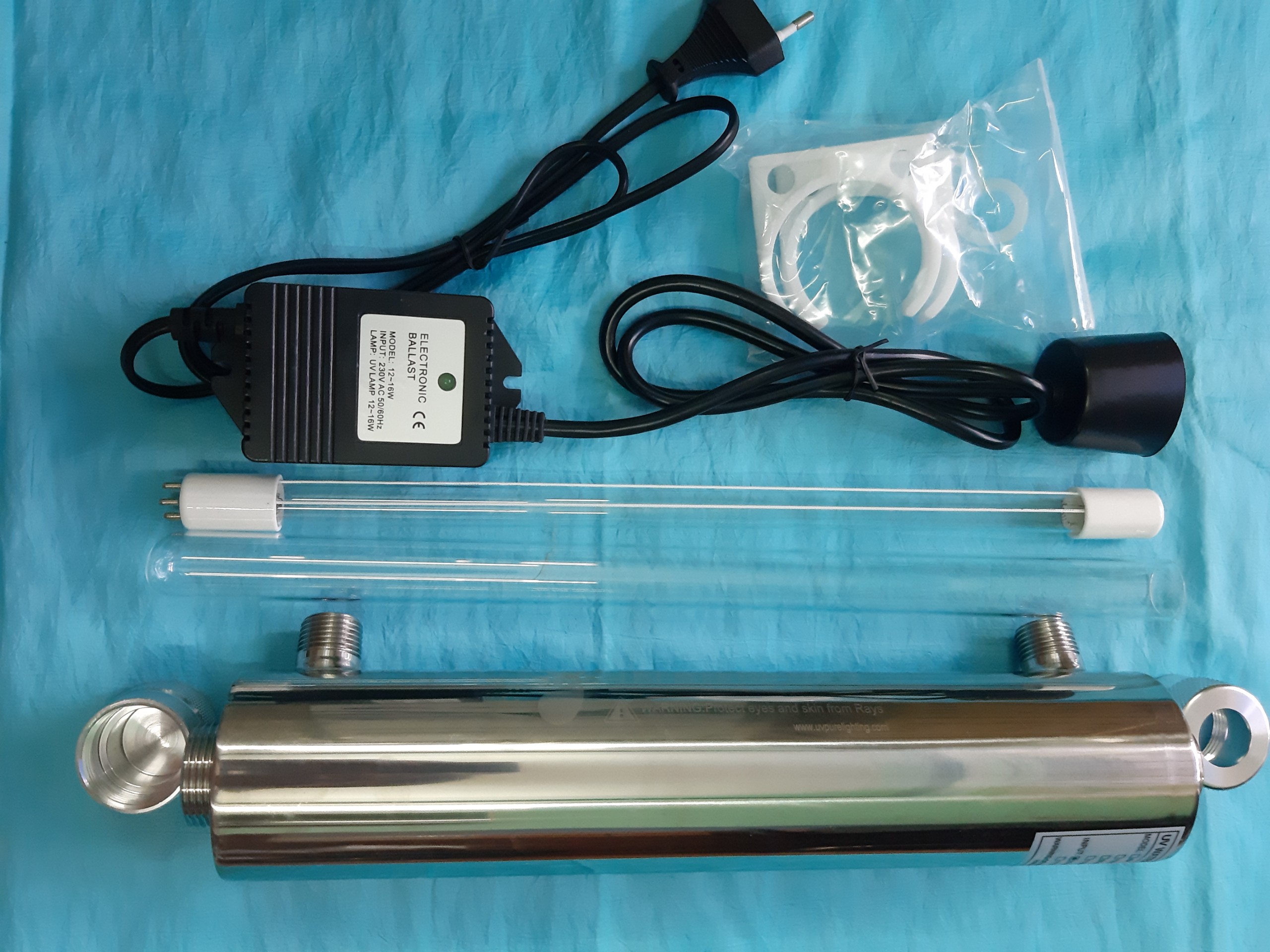 Bộ đèn uv 21w ,đèn diệt khuẩn 21w-dành cho máy lọc nước . đèn 4 chấu.