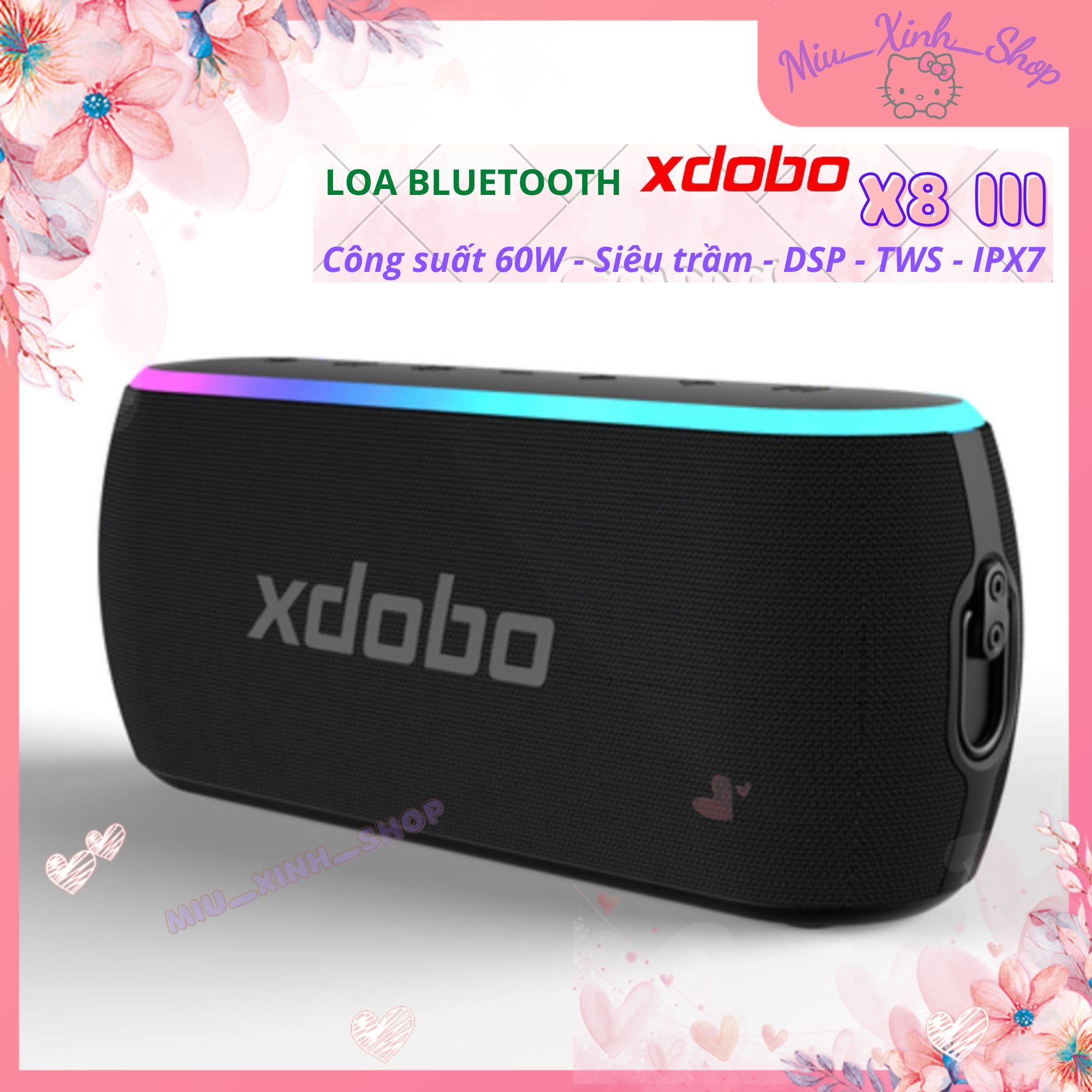 Loa Bluetooth Chính hãng Xdobo X8 II X8 III - X7 - X3 pro - Nirvana cho ios iphone 12, ipad, Android