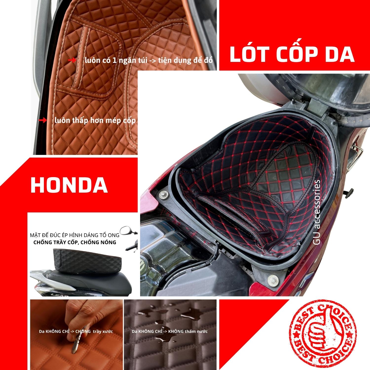 Lót cốp xe máy HONDA FUTURE 125 X FI NEO LED chất liệu da cao cấp cách nhiệt thiết kế có túi tiện dụ