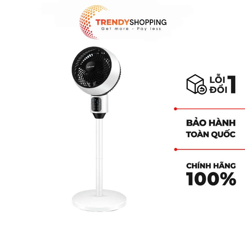 Quạt cây đứng cao cấp nhập khẩu FUJIHOME CF25R lưu thông không khí - Điều khiển từ xa - Tiết kiệm điện năng - Độ ồn thấp phù hợp phòng ngủ - Bảo hành điện tử toàn quốc 12 tháng