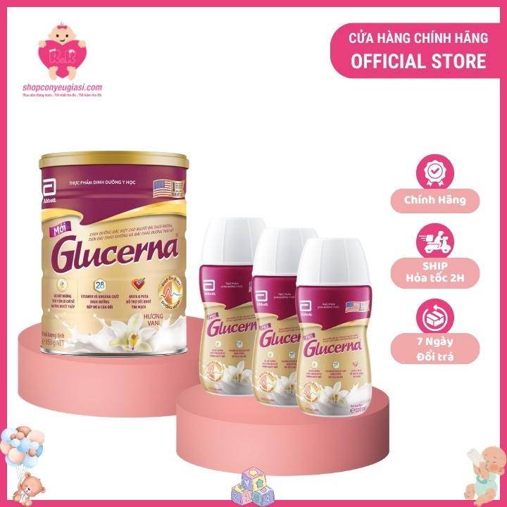 Sữa nước Glucerna 220ml/Sữa bột Glucerna 850g dành cho người tiểu đường - Hương Vani