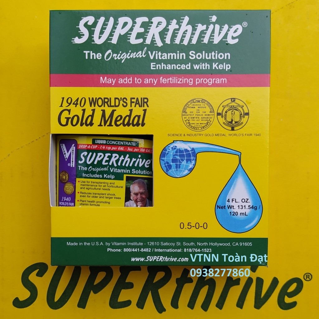 Phân Bón Lá Superthrive 120ml kích thích sinh trưởng cho lan, thuốc Super Thrive