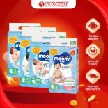Bỉm Tã Dán Moony Siêu Mềm Thoáng Co Giãn Linh Hoạt Thấm Hút Nhanh Size L58 NB76 M56 S70- Bibo Mart