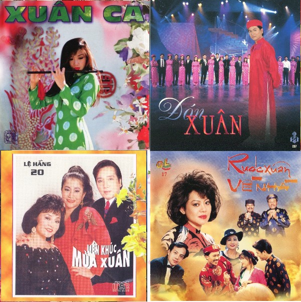 Bộ 4 đĩa cd nhạc xuân