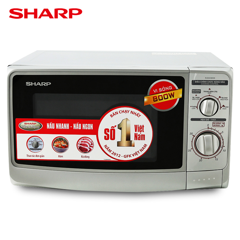 (CHỈ GIAO HCM) Lò vi sóng Sharp R-21A1(S)VN - Dung tích 22 lít, Công suất 800W