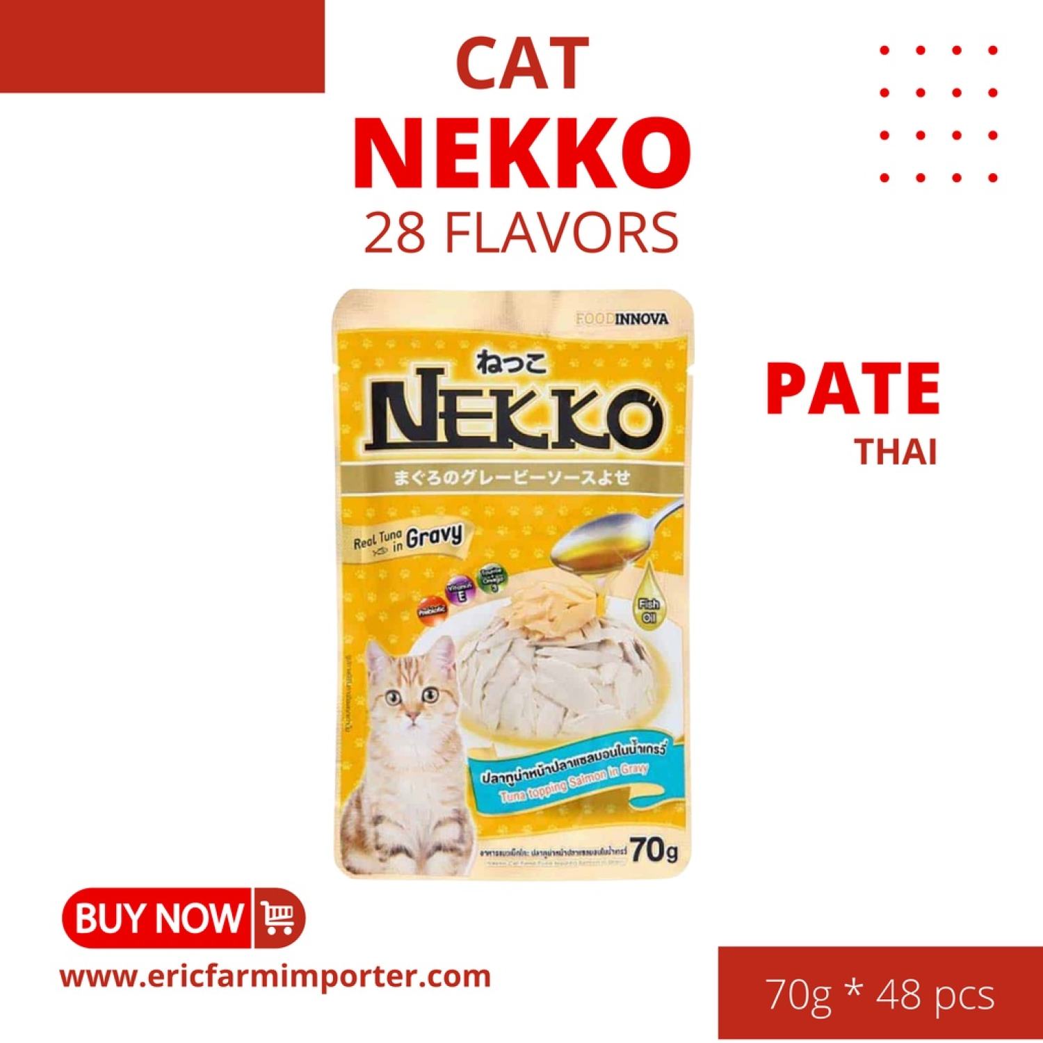 Pate nekko cho mèo đủ vị 🐶 free ship 🐶 1 thùng 48 túi 70g thức ăn cho mèo
