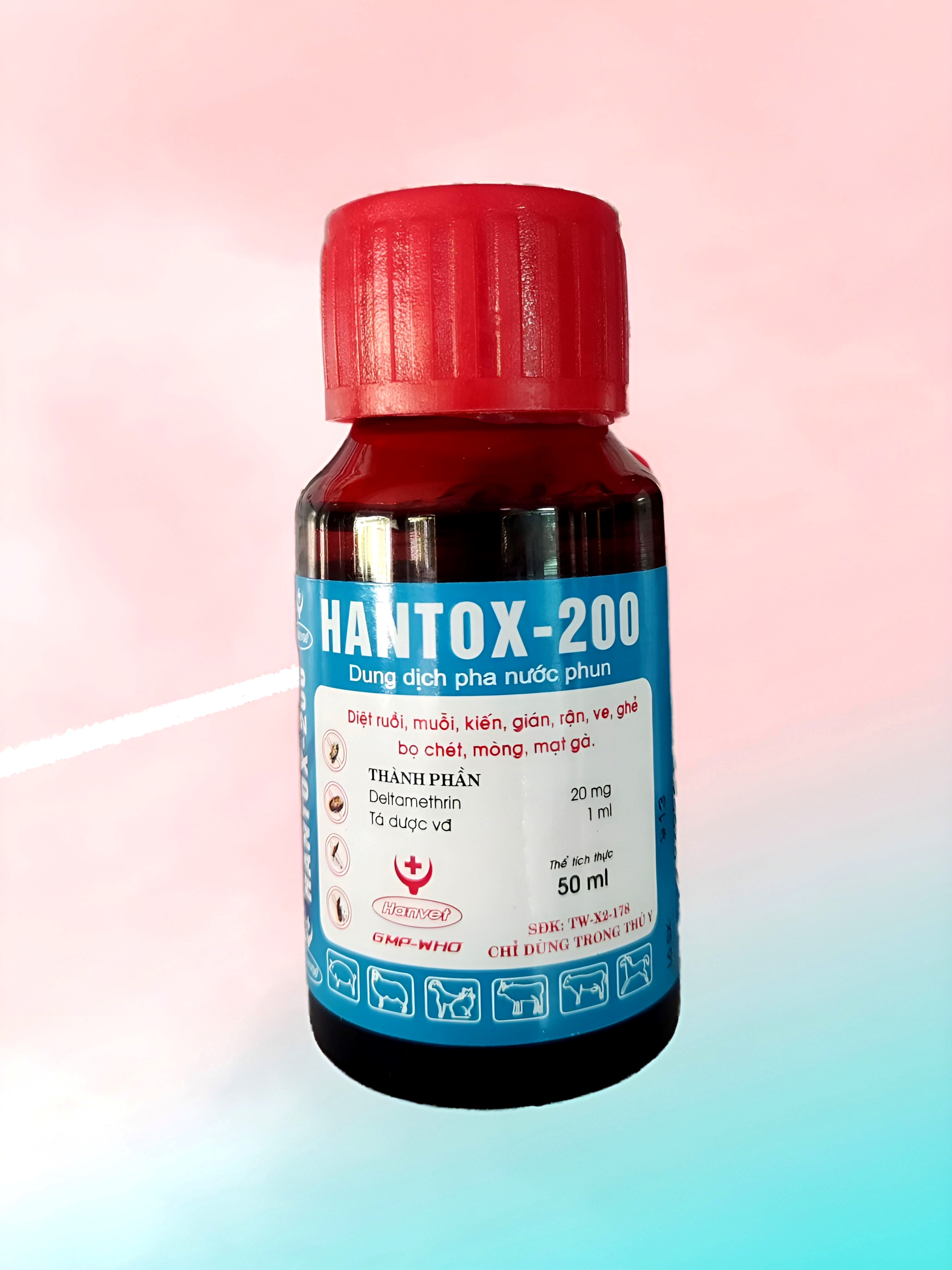 Hantox 200 diệt ve rận bọ chét ruồi muỗi kiến gián mạt gà