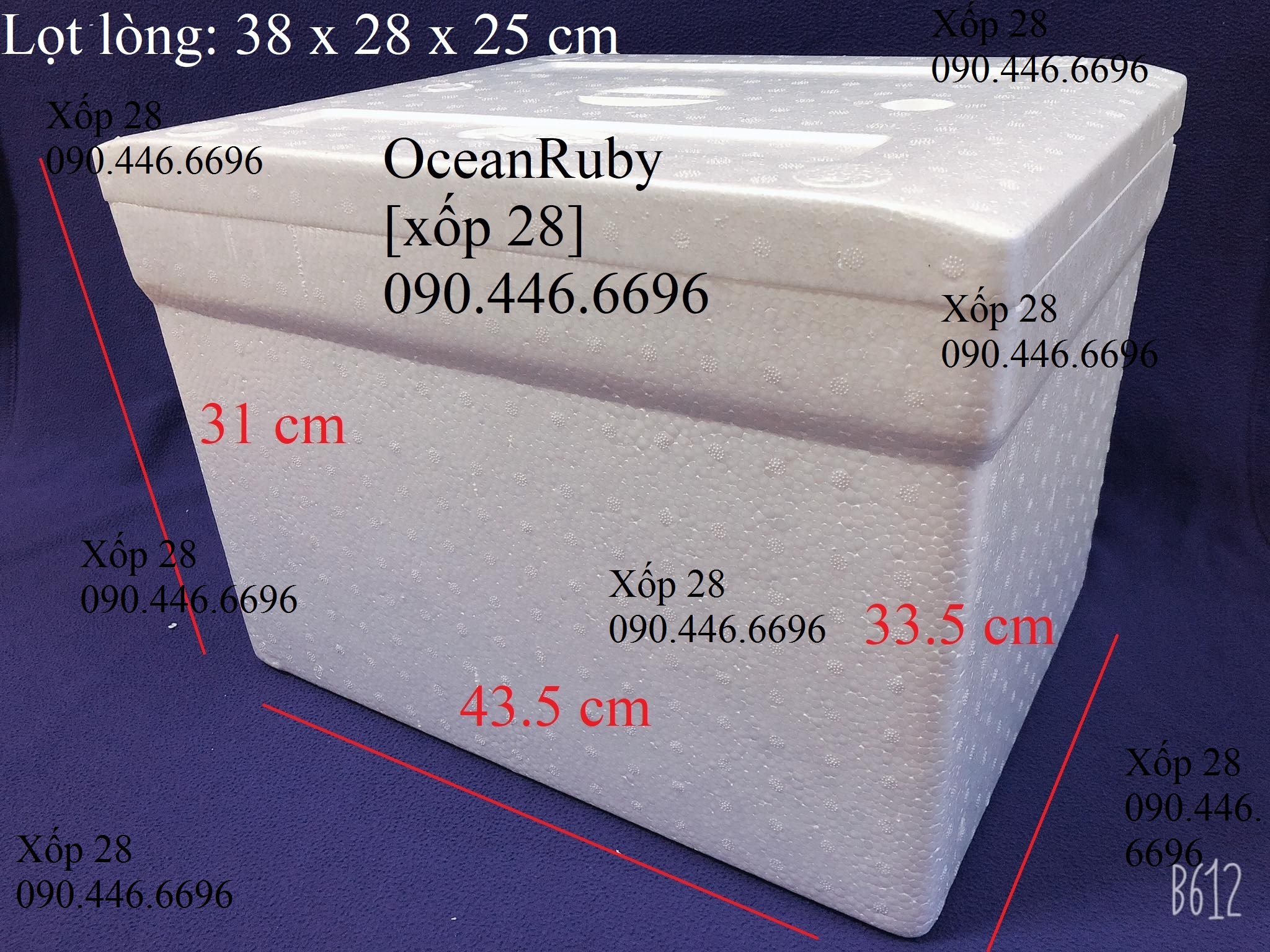 Thùng xốp HS5 27 lít giữ nhiệt bảo quản hàng thực phẩm đồ đông to nhỏ cũ mới rẻ hà nội