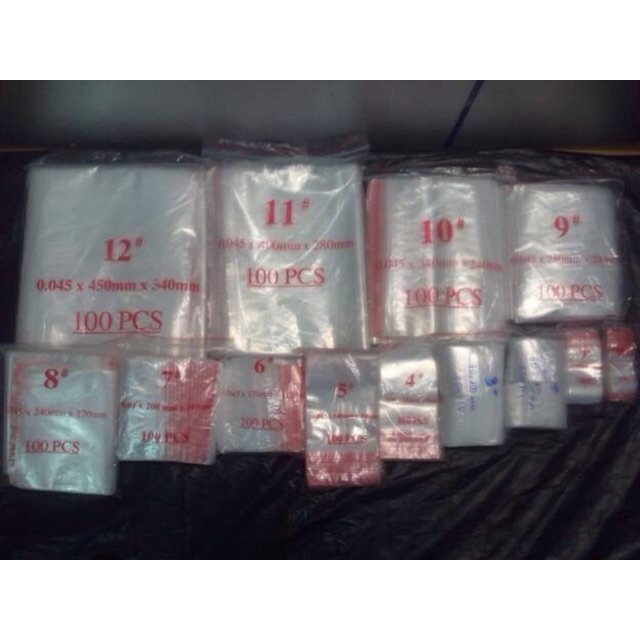 Túi zipper (1kg/gói) có nhiều size, kích cỡ cho khách hàng lựa chọn | Clear zipper bags (1kg/pack)