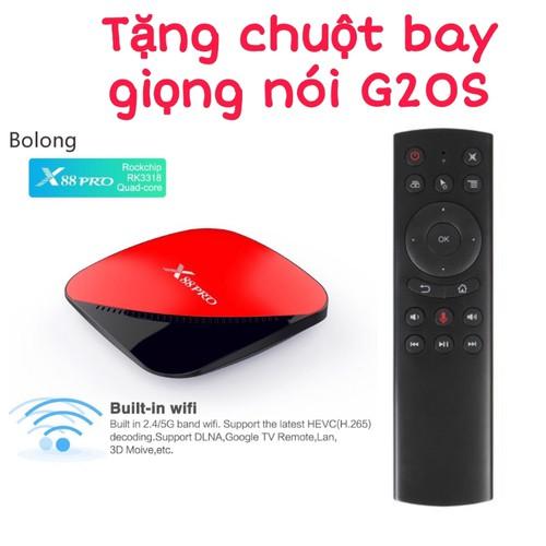 Android TV Box X88 PRO Ram 2GB Rom 16GB tặng chuột bay giọng nói G20S Android 9.0 - X88 Pro 2-16G + G20S