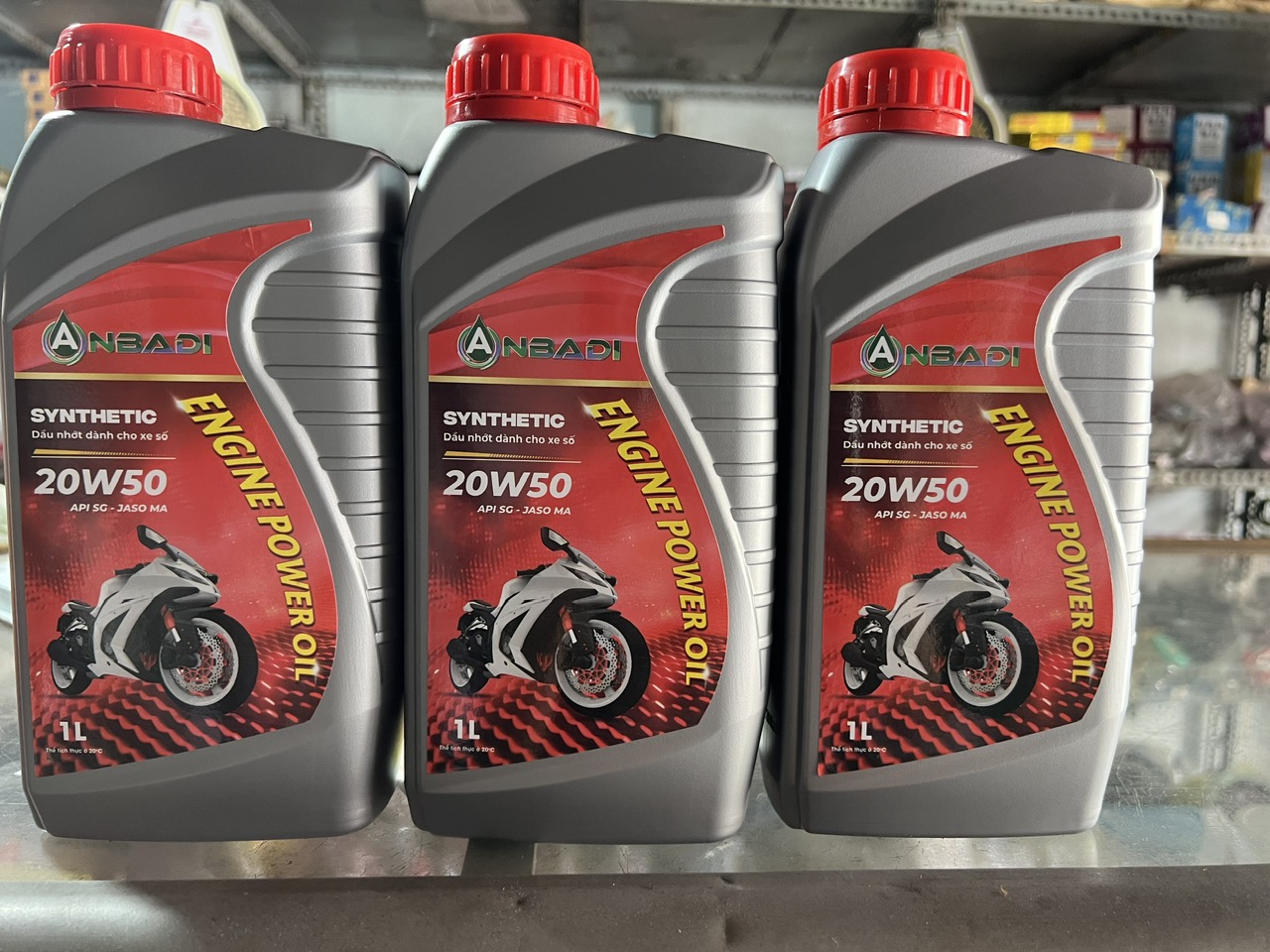 Dầu anbadi 20w-50 sg 1l dùng cho xe số .,xe tay côn