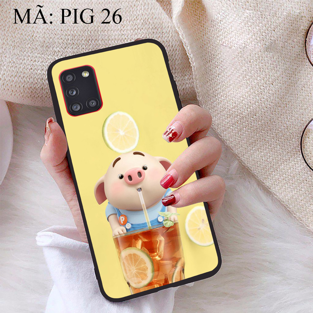 [HCM]Ốp lưng iCase dành cho Samsung Galaxy A31 viền dẻo TPU BST Pig Cute