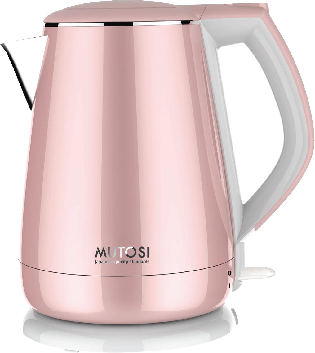 Ấm đun nước siêu tốc 2L inox 2 lớp Mutosi MK-18 - Hàng chính hãng