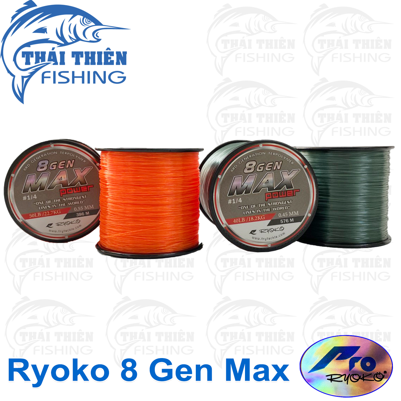 Dây cước câu cá ryoko 8 gen max pro