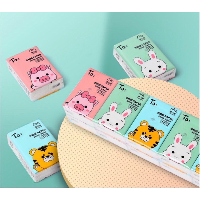 Khăn giấy khô bỏ túi hoạt hình giấy vàng giấy trắng eve story
