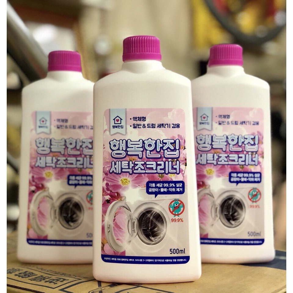 CHAI TẨY VỆ SINH LỒNG MÁY GIẶT LỚN 500ML HànQuốcDạngNướcNhằmTăngTuổiThọChoMáyGiặt