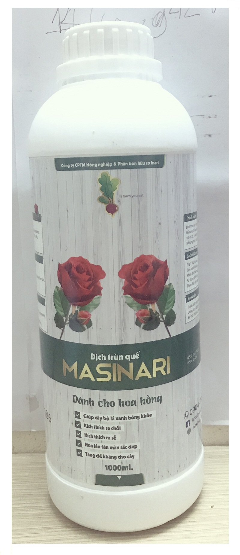 Dịch trùn quế masinari dành cho hoa hồng, thể tích 1000ml