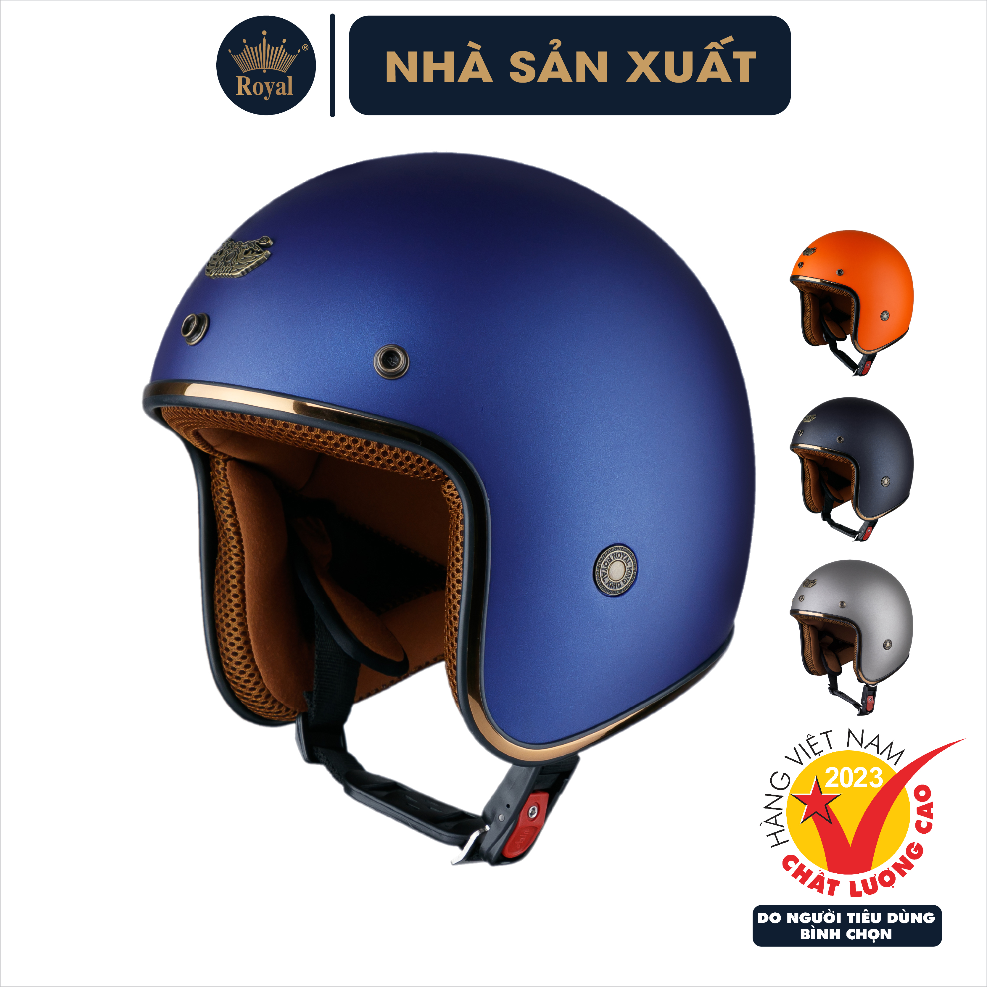 Mũ Bảo Hiểm 3/4 Asia MT-124D Nón Bảo Hiểm Chính Hãng Thời Trang Phù Hợp Nam Nữ