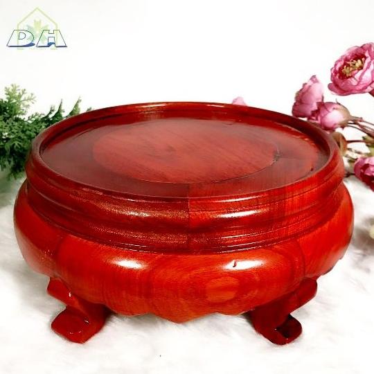 Đế gỗ kê chân bình rươu chậu hoa, bát nhang - Đôn gỗ 18 x 10 cm