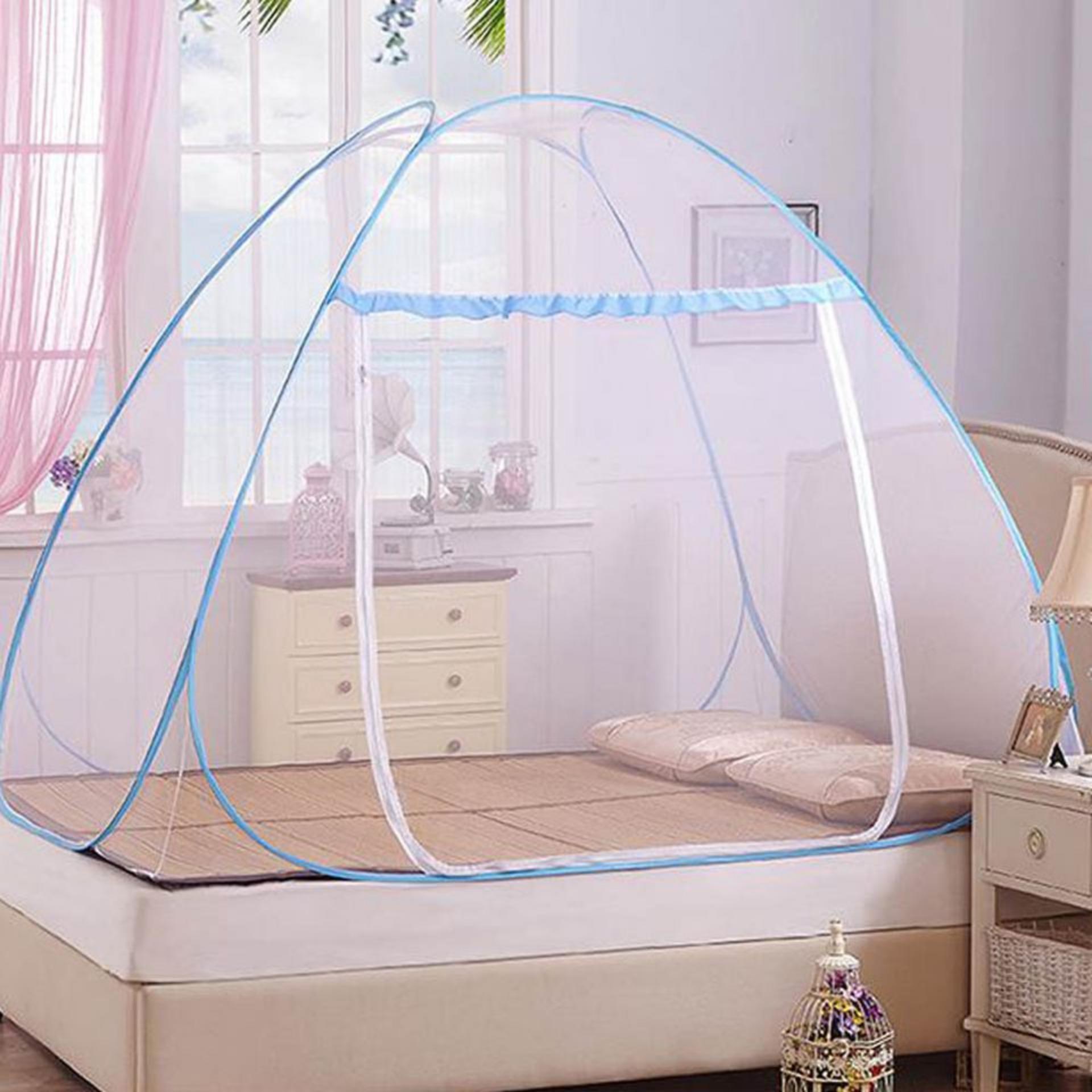 Màn chụp tự bung cao cấp gấp gọn có đáy chống muổi 1.6m x 2m