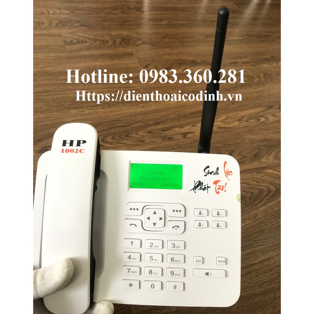 Điện thoại bàn không dây homephone hp1002c