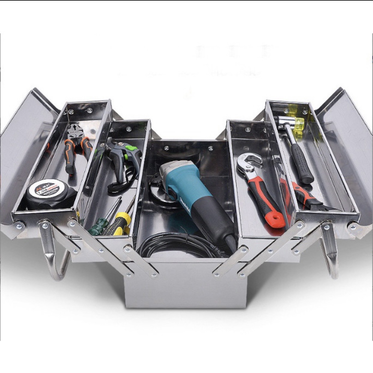 Thùng đựng đồ nghề inox chất lượng cao 3 tầng 5 ngăn
