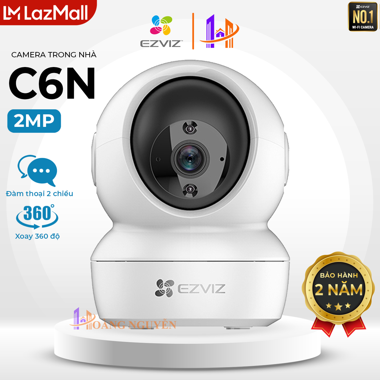 Camera IP WIFI EZVIZ C6N 2.0MP Full HD 1080P CSC6N Xoay 360 Độ Thông Minh Đàm Thoại 2 Chiều Theo Dõi Chuyển Động EZVIZ C6N Camera Wifi Bán Chạy Số 1 Thế Giới EZVIZ Hoang Nguyen orized Store