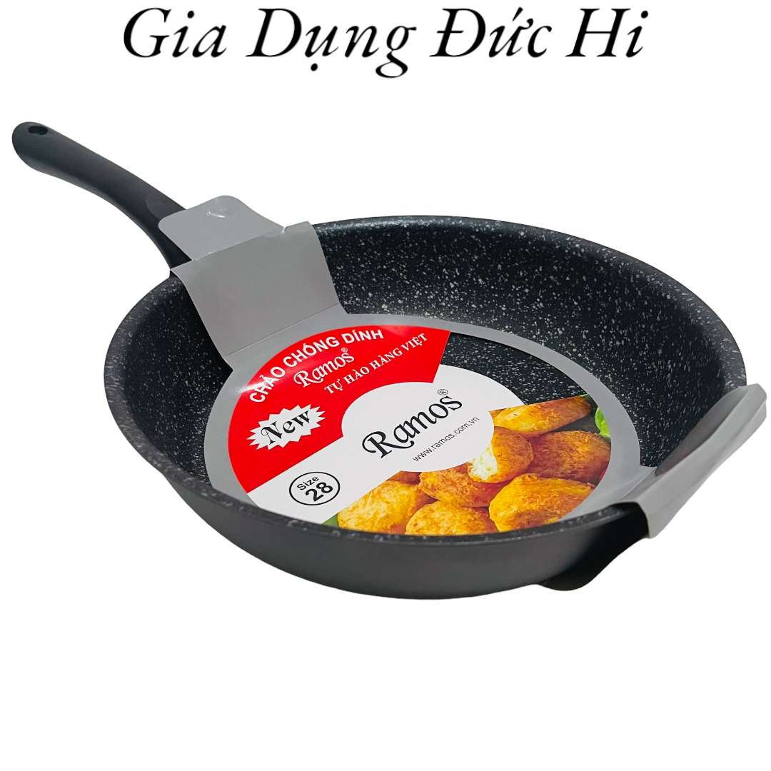 Chảo không dính vân đá ramos đủ size 22cm 24cm 26cm 28cm