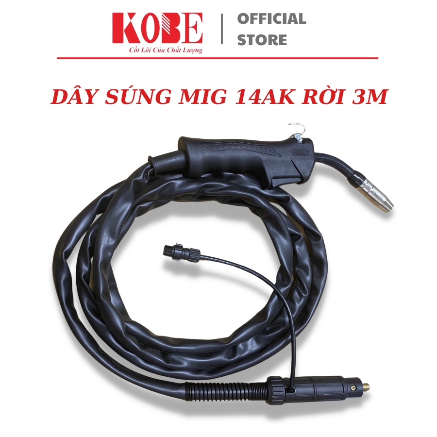 Dây súng hàn mig KOBE dây rời dài 3m và 5m sử dụng cho máy hàn mig mini 2 chức năng