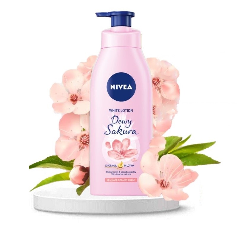 Sữa Dưỡng Thể Nivea Dưỡng Sáng Da Hương Hoa Anh Đào Nivea White Dewy Sakura Body Lotion
