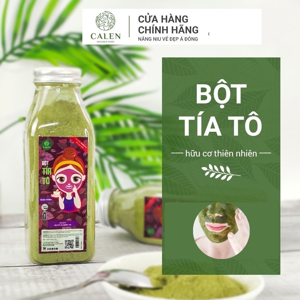  Bột tía tô nguyên chất đắp mặt giảm nám mảng mờ tàn nhang hiệu quả Calen Mask 
