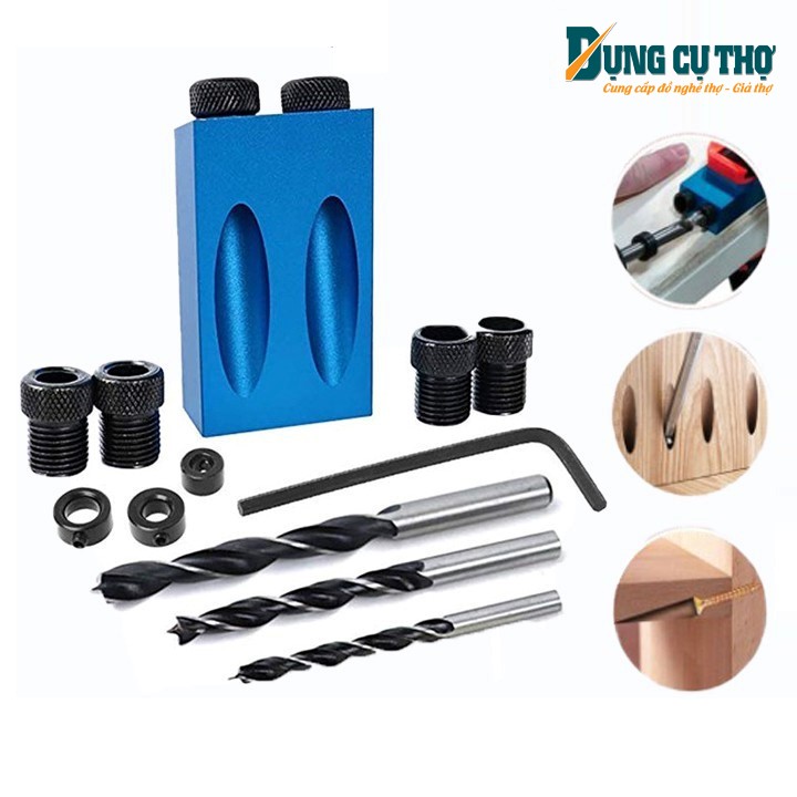Bộ cữ khoan chéo mini hợp kim nhôm đúc , khoan xiên mini - Phụ kiện khoan - Dụng cụ thợ